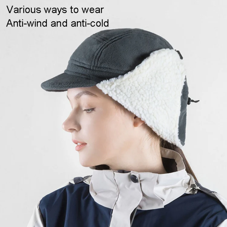 Winter Warm Windproof Hat Outdoor Protection Ears Thick Soft Eaves Duck Tongue Hat(Army Green) - Image 5