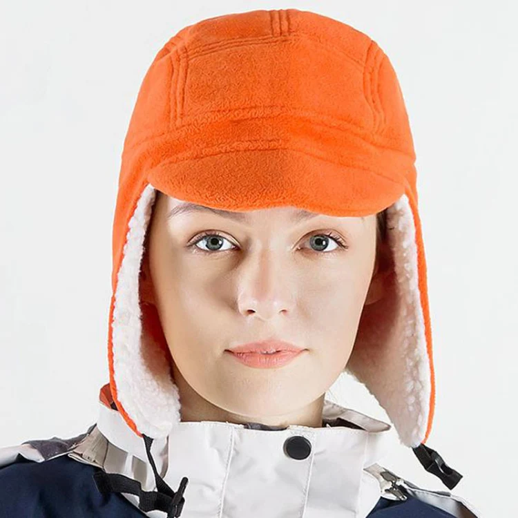 Winter Warm Windproof Hat Outdoor Protection Ears Thick Soft Eaves Duck Tongue Hat(Black) - Image 2