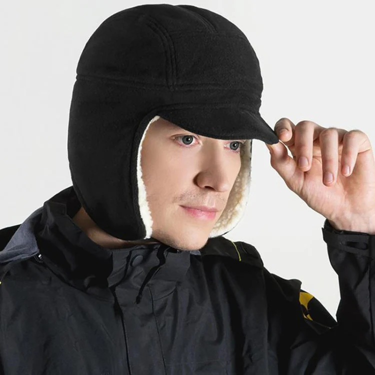 Winter Warm Windproof Hat Outdoor Protection Ears Thick Soft Eaves Duck Tongue Hat(Orange Red) - Image 3