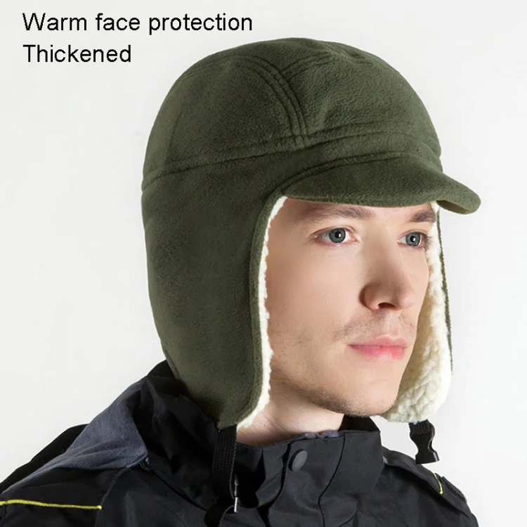 Winter Warm Windproof Hat Outdoor Protection Ears Thick Soft Eaves Duck Tongue Hat(Orange Red) - Image 4