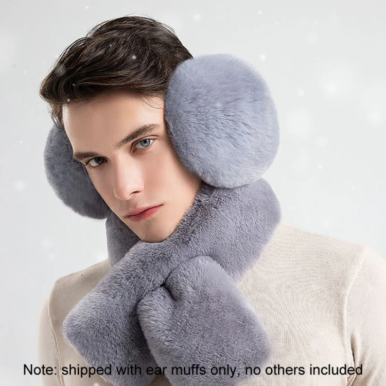 Winter Women Cute Earmuffs Soft Fluffy Warm Earmuffs Adult Children Students Ear Warmer, Size: 18cm Large(Black) - Image 9