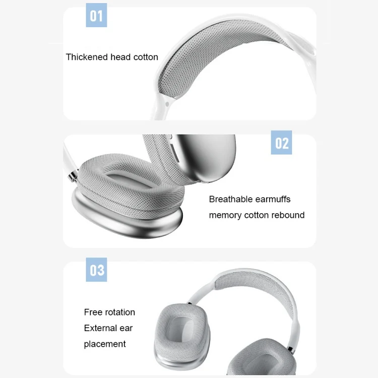Wireless Bluetooth Headphones Noise Reduction Stereo Gaming Headset(Black) - Image 9