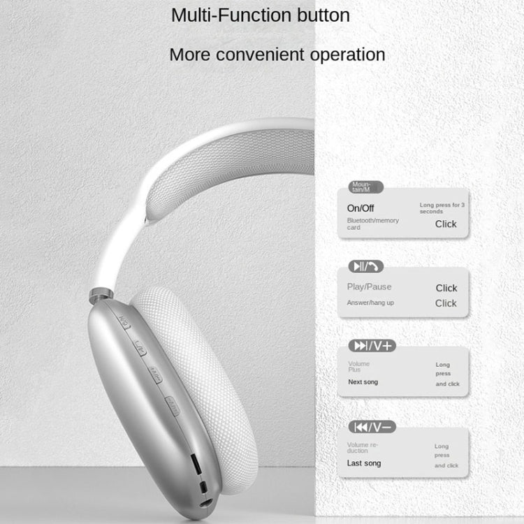 Wireless Bluetooth Headphones Noise Reduction Stereo Gaming Headset(Red) - Image 7