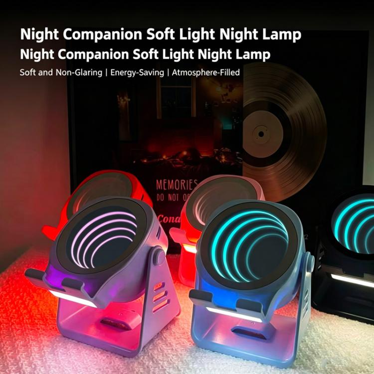 Wireless Induction Speaker With Phone Stand Multifunctional Desktop Bluetooth Speaker Night Light(Blue) - Image 4