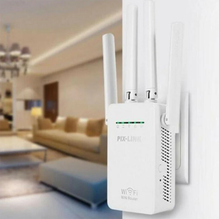 Wireless Smart WiFi Router Repeater with 4 WiFi Antennas, Plug Specification:UK Plug(Black) - Image 8