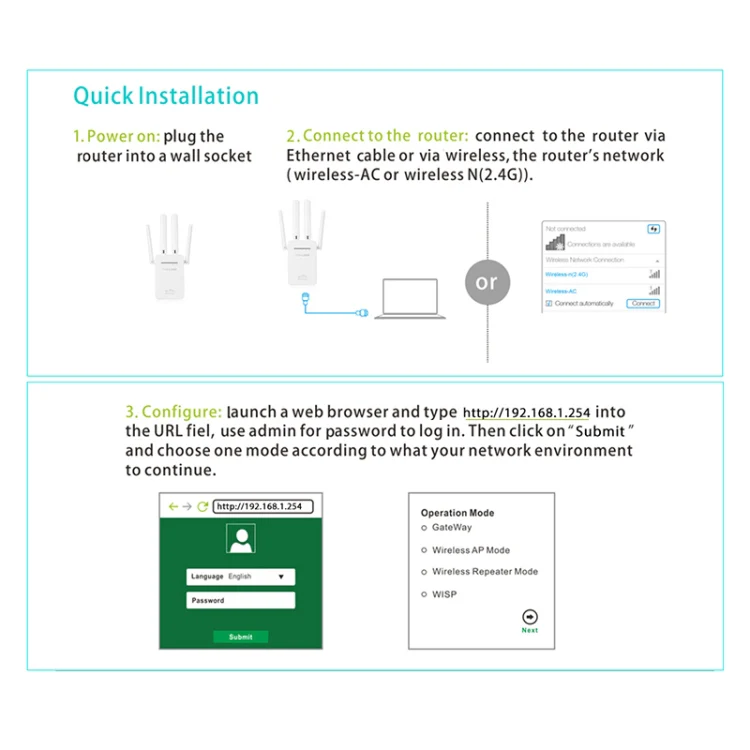 Wireless Smart WiFi Router Repeater with 4 WiFi Antennas, Plug Specification:UK Plug(White) - Image 9