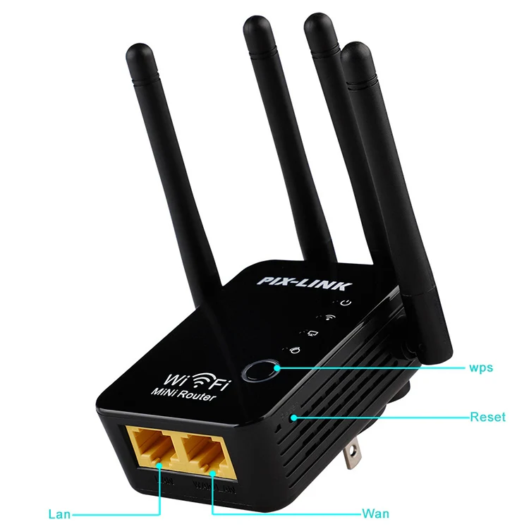 Wireless Smart WiFi Router Repeater with 4 WiFi Antennas, Plug Specification:US Plug(White) - Image 4