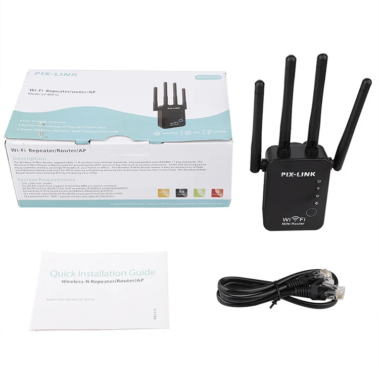 Wireless Smart WiFi Router Repeater with 4 WiFi Antennas, Plug Specification:US Plug(White) - Image 5