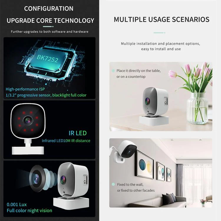 Wireless WiFi Smart High-Definition Wide-Angle Surveillance Camera, Specification:30W Pixels(White) - Image 7