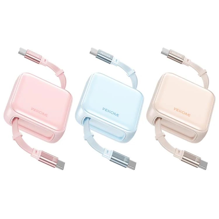 WK WDC-C22 240W Type-C to Type-C Ultra-Compact Retractable Fast Charging Data Cable, Length:1m(Beige) - Image 3