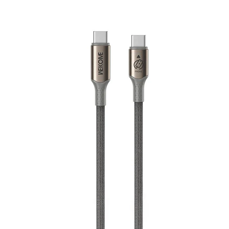 WK WDC-C23 Ladon Type-C to Type-C 140W All-Protocol Super Fast Charging Cable, Length:1.2m(Grey)