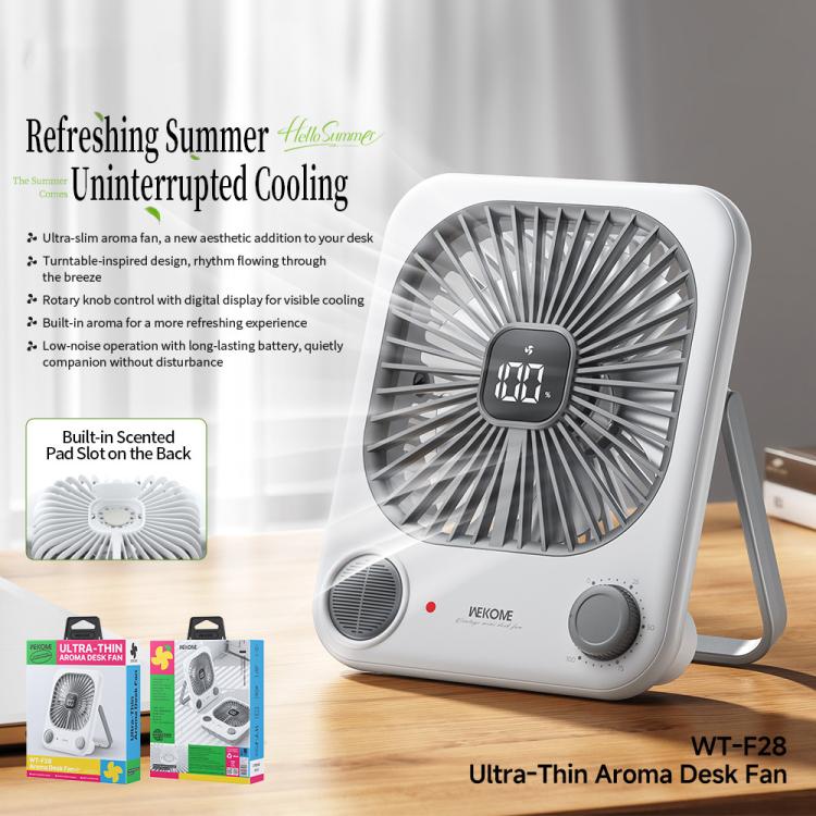 WK WT-F28 Ultra-Thin Aroma Desk Fan(White) - Image 3