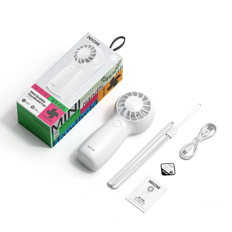 WK WT-F30 Mini Bubble Handheld Fan(White) - Image 4