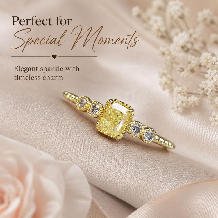 Women Geometric Square Inlaid Cubic Zirconia Ring, Size:No.7 - Image 10