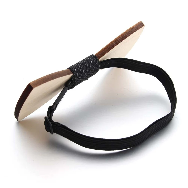 Wooden Bow Tie Men Handmade Bow Tie, Color: Large Mesh - Image 5