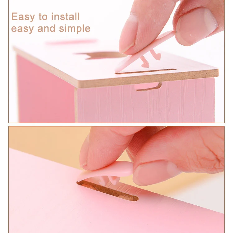 Wooden Multi-cell Mobile Phone Film Stand Desktop Display Rack, 30 Grids, Size: 31.5x23.5x18.5cm (Pink) - Image 3