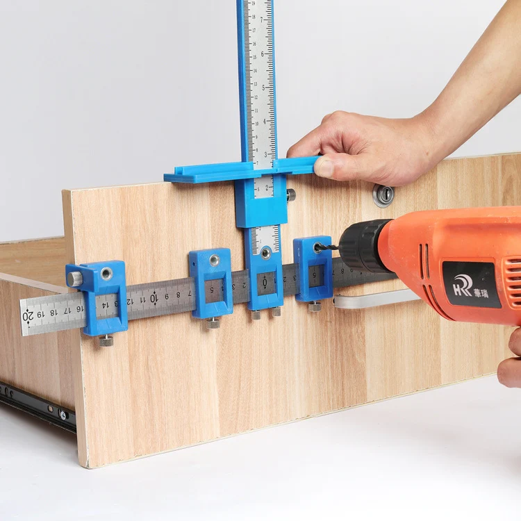 Woodworking Aid Tool Handle Punch Locator Cabinet Door Hole Opener All Aluminum Alloy - Image 7