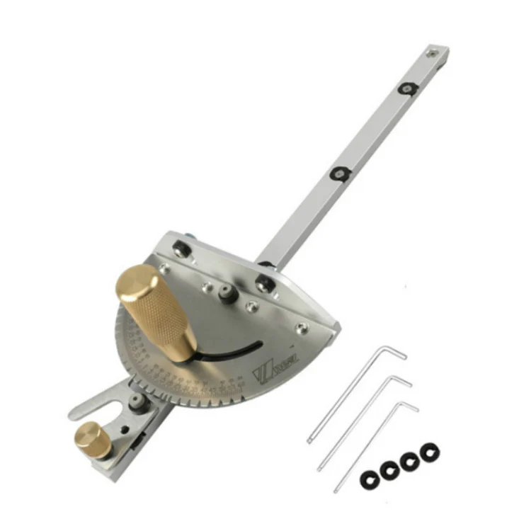 Woodworking Pusher Slide Ruler Woodworking Table Saw Measuring Tool, Style:Copper Handle - Image 2