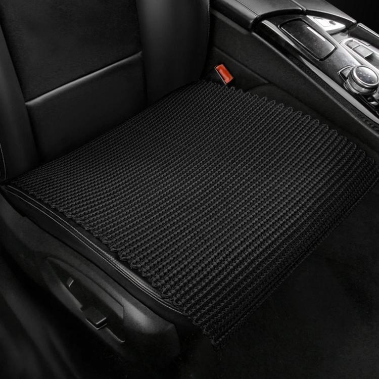 Woven Ice Silk Cooling Car Seat For Summer Breathable Front Seat Pads(Black)