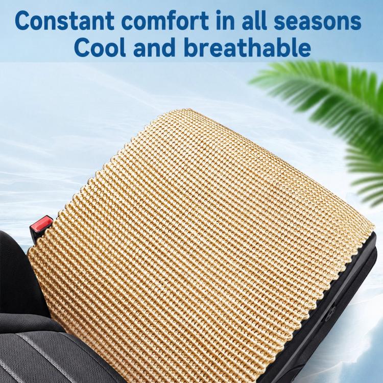 Woven Ice Silk Cooling Car Seat For Summer Breathable Front Seat Pads(Coffee) - Image 4
