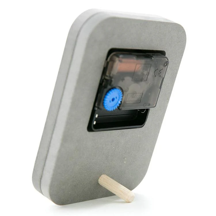 wozoom Silent Desk Clock Small Wooden Table Wall Clock(Blue) - Image 9