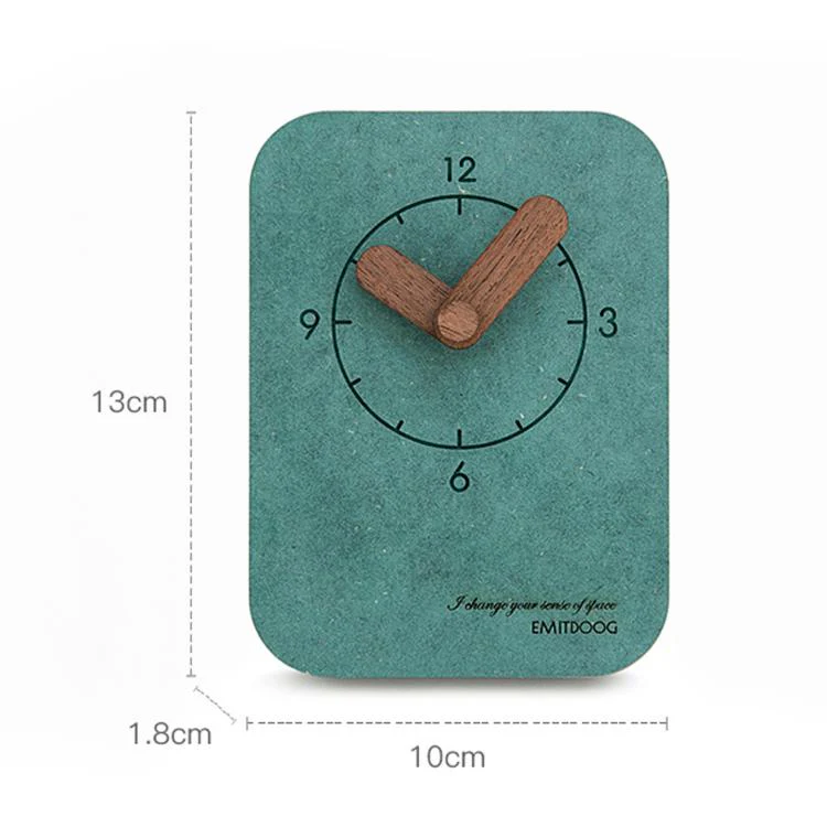 wozoom Silent Desk Clock Small Wooden Table Wall Clock(Yellow) - Image 10