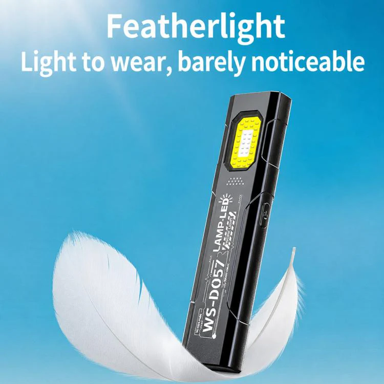 WS-D057 Ultra-Thin Multifunctional COB High Bright Flashlight Outdoor Portable Clip-On Magnetic LED Work Light - Image 2