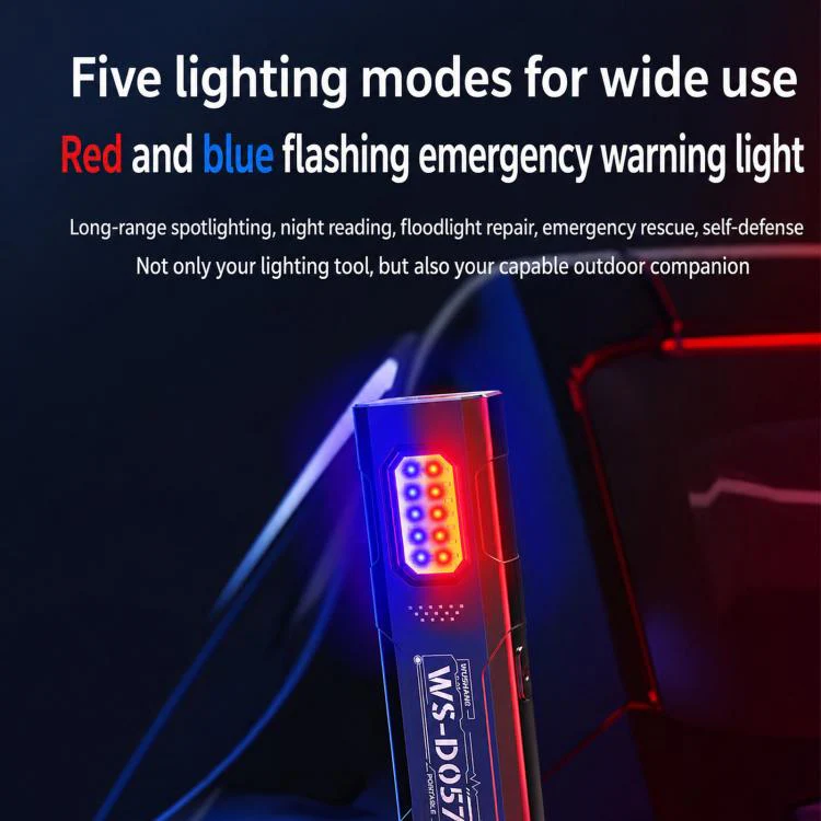 WS-D057 Ultra-Thin Multifunctional COB High Bright Flashlight Outdoor Portable Clip-On Magnetic LED Work Light - Image 5