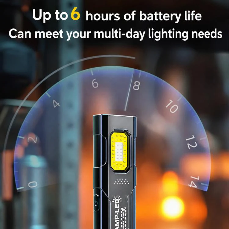 WS-D057 Ultra-Thin Multifunctional COB High Bright Flashlight Outdoor Portable Clip-On Magnetic LED Work Light - Image 6