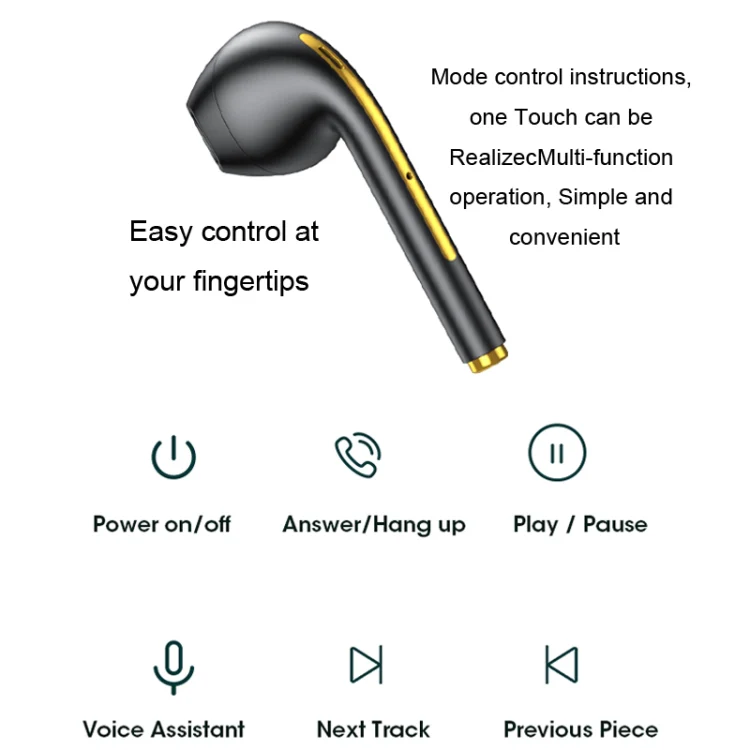 X1 TWS  LED Digital Display Wireless Noise Reduction Sport Bluetooth Headphone(Blue) - Image 9