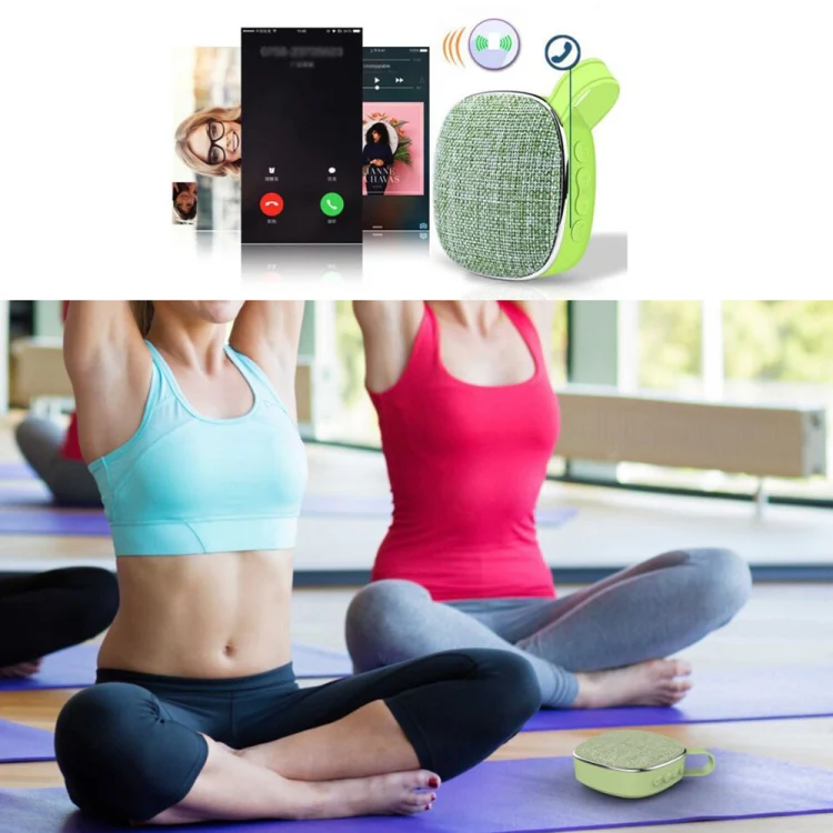 X25new Cloth Texture Square Portable Mini Bluetooth Speaker, Support Hands-free Call & TF Card & AUX(Blue) - Image 7