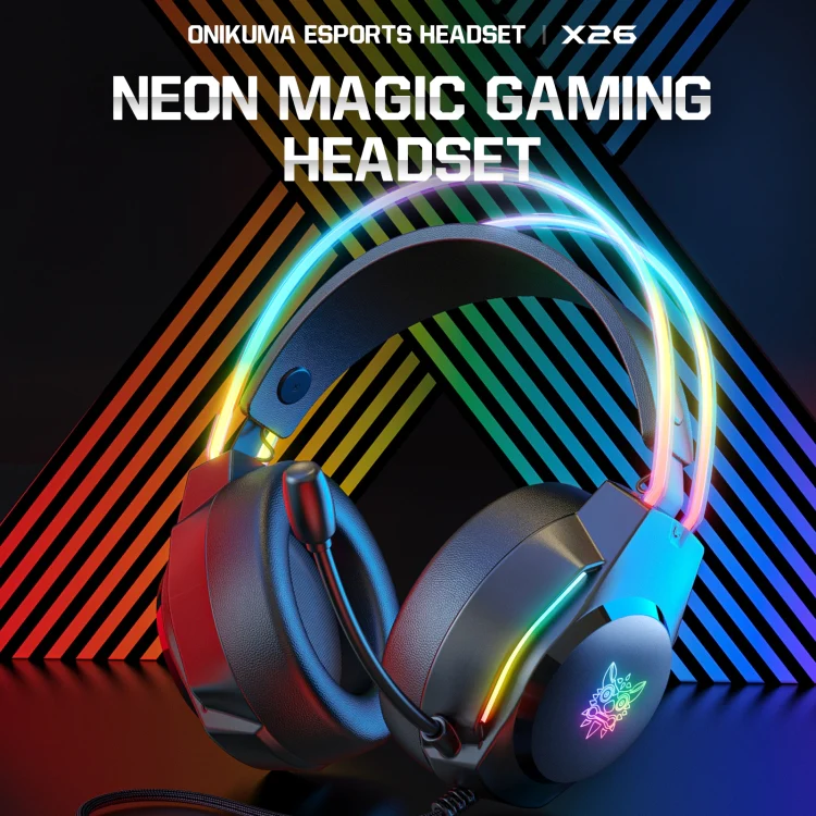 X26 USB+3.5mm RGB Wired Gaming Headset(Black) - Image 2