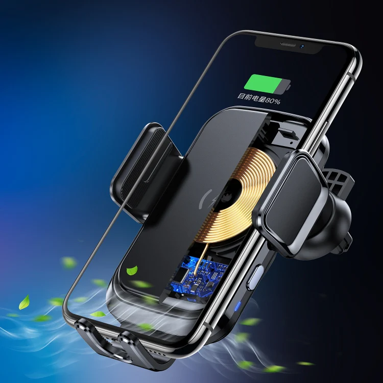 X7 Car Wireless Charging Mobile Phone Gravity Bracket Holder Suction Cup Bracket (Black) - Image 7