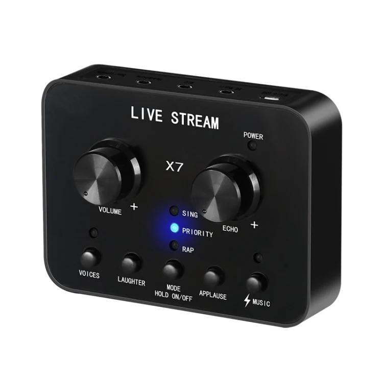 X7 Sound Card Voice Changer Mobile Phone And Computer Compatible With External Electronic Voice Call Microphone Live Sound Card(English Version) - Image 2