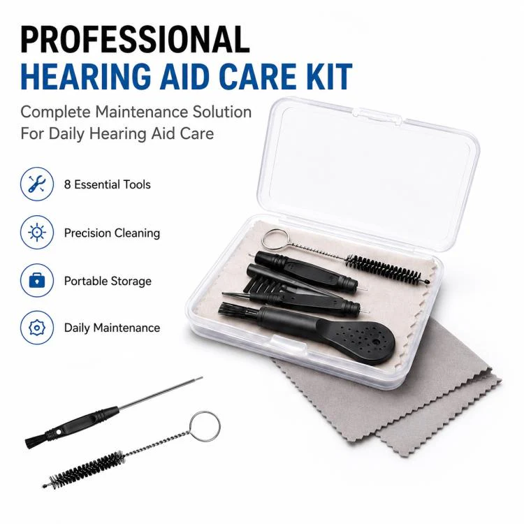 XDcase 8 in 1 Hearing Aid Cleaning Tools Kit - Image 2