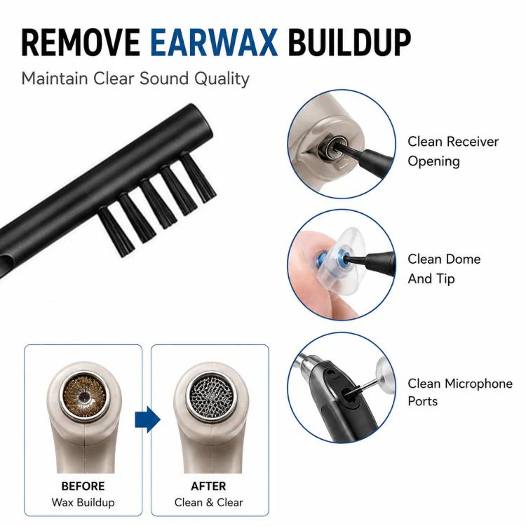 XDcase 8 in 1 Hearing Aid Cleaning Tools Kit - Image 3