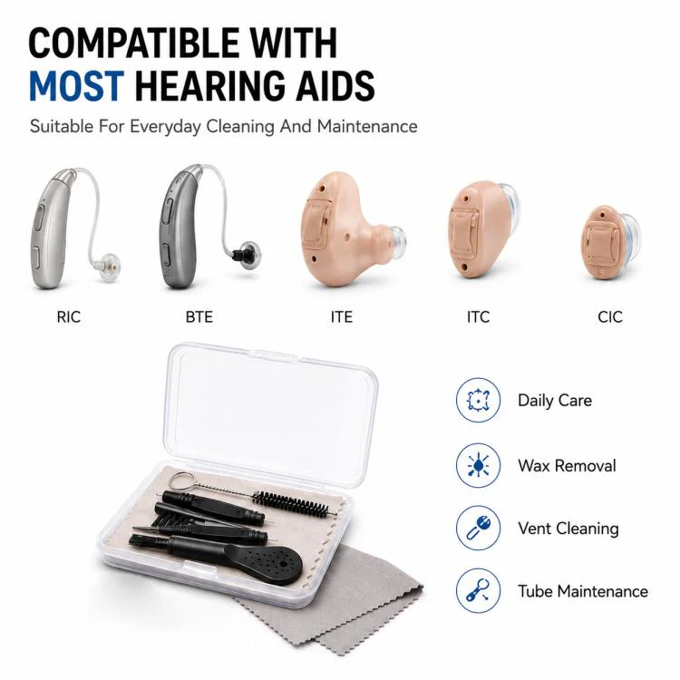 XDcase 8 in 1 Hearing Aid Cleaning Tools Kit - Image 7