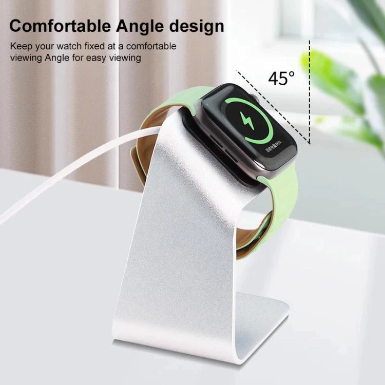 xDfind For Apple Watch Smart Watch Aluminum Alloy Charging Stand without Charger(Silver) - Image 3
