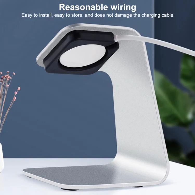 xDfind For Apple Watch Smart Watch Aluminum Alloy Charging Stand without Charger(Silver) - Image 4