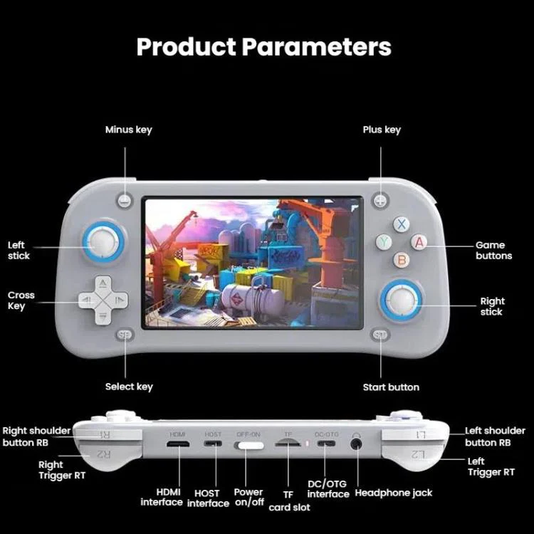 XF43 Retro Handheld Game Console Open Source 4.3 Inch Large Screen Gaming Video Players Console 128G(Black) - Image 9