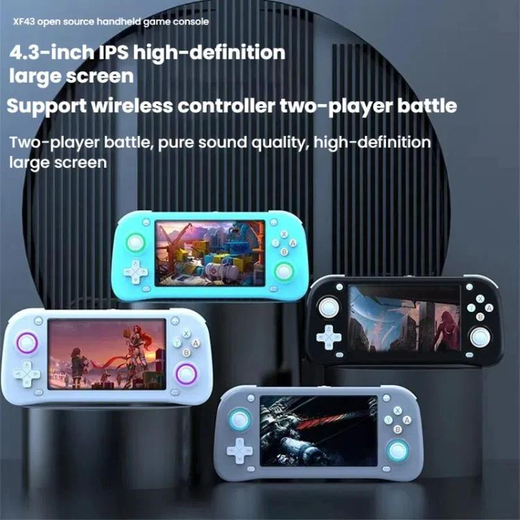 XF43 Retro Handheld Game Console Open Source 4.3 Inch Large Screen Gaming Video Players Console 64G(White) - Image 3
