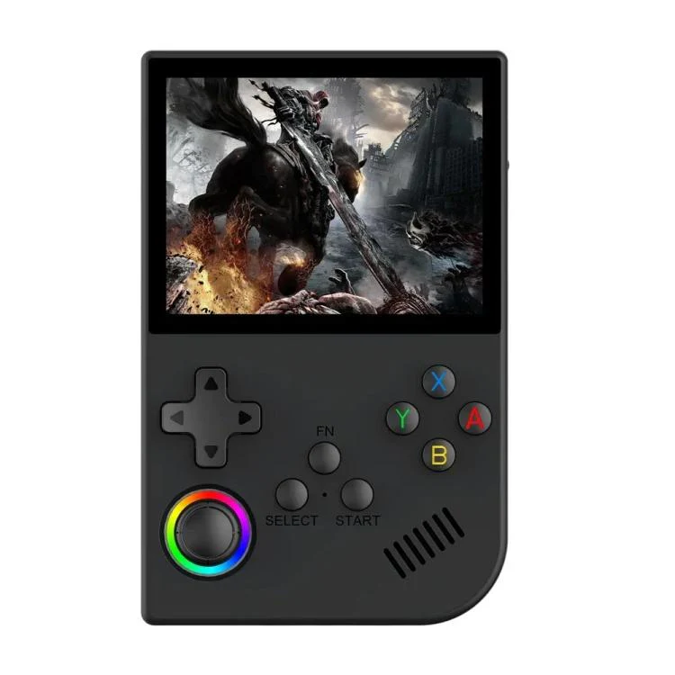 XGB36 3.5-inch IPS HD Handheld Retro Game Console Supports 30+ Emulators, External TF card:64G(Black)