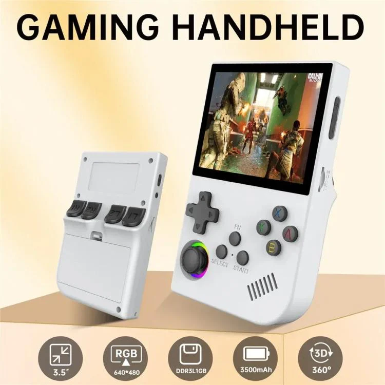 XGB36 3.5-inch IPS HD Handheld Retro Game Console Supports 30+ Emulators, External TF card:64G(Purple) - Image 3