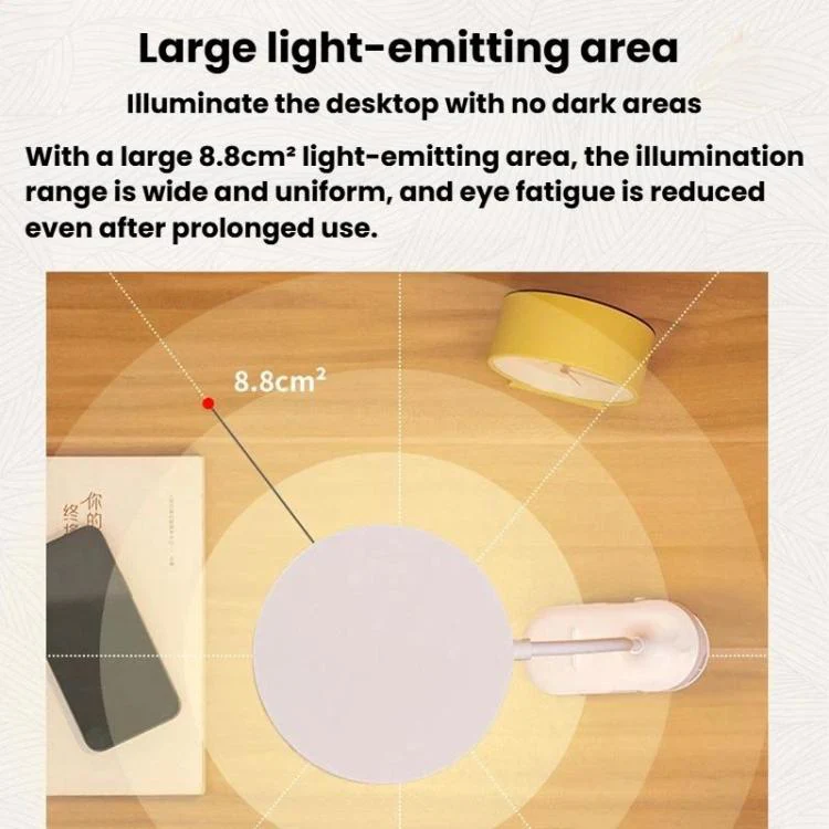 Xiajule Portable Clip On Desk Lamp Night Light, Eye Protection High CRI Reading Lamp, Spec: Rechargeable 3 Color Temperatures Stepless Dimming - Image 9