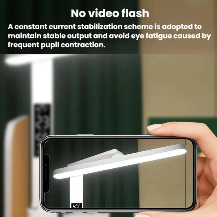 Xiajule Portable LED Desk Lamp With Time Display & Pen Holder, Dimmable Eye-Caring Lamp For Reading Homework, Spec: 1500mAh - Image 7