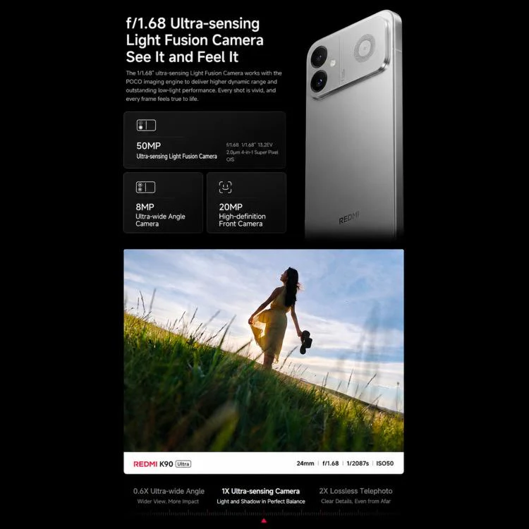 Xiaomi Redmi K90 Ultra, 12GB+512GB, 6.83 inch Xiaomi HyperOS 3 Snapdragon 8 Elite Octa Core, NFC, Network: 5G (Blue) - Image 20