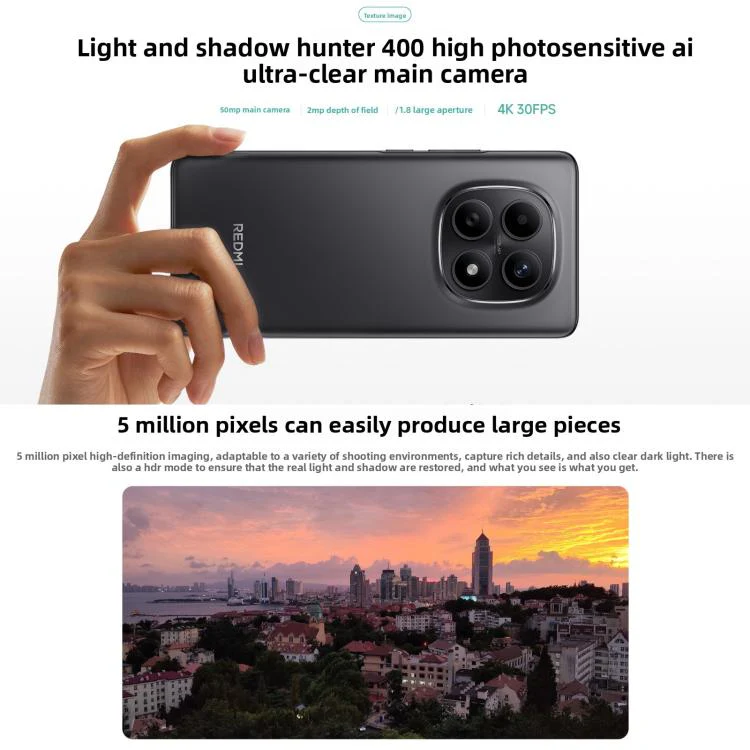 Xiaomi Redmi Note 15 5G, 6GB+128GB, 6.77 inch Xiaomi HyperOS 2 Snapdragon 6 Gen 3 Octa Core, Network: 5G (Black) - Image 14