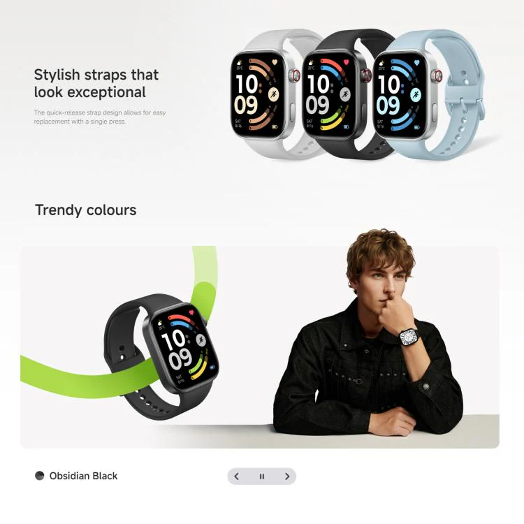 Xiaomi Redmi Watch 6, 2.07 inch AMOLED Screen 5ATM Waterproof, Support Heart Rate / Blood Oxygen Monitor(Black) - Image 6