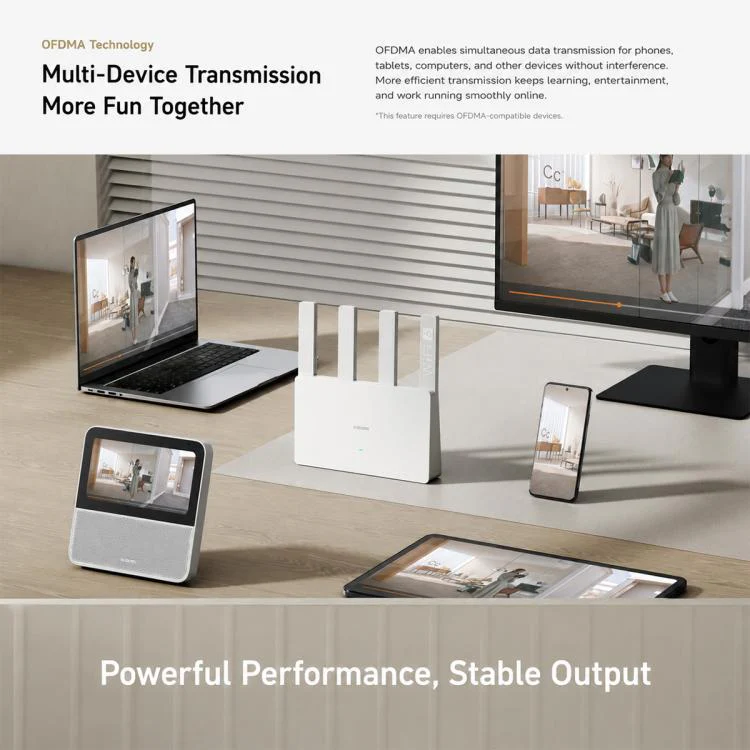 Xiaomi Router AX3000E Wi-Fi 6 3000Mbps Dual-Band, US Plug(White) - Image 4