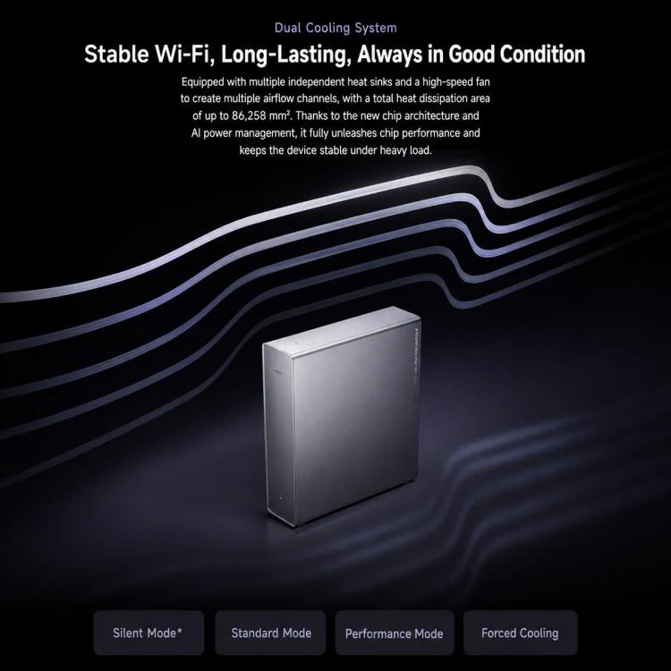 Xiaomi Router BE10000 Pro WiFi 7 AI Hub 10GE x 2, 2.5G x 4, US Plug(Tarnish) - Image 8